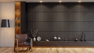 VW60 Acoustic Slat Panels - Grey Oak