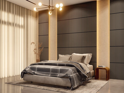 VW60 Acoustic Slat Panels - Grey Oak