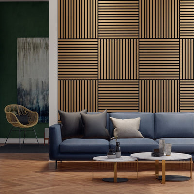 VW60 Acoustic Slat Panels - White Oak