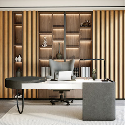 VW Acoustic Slat Panels - White Oak