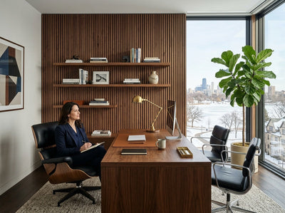 Buckhead XL Walnut Acoustic Wall Panel — 106 × 12.6 in