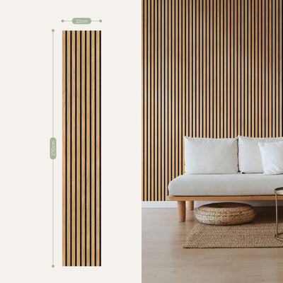 Buckhead XL Walnut Acoustic Wall Panel — 106 × 12.6 in