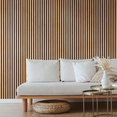 Buckhead XL Walnut Acoustic Wall Panel — 106 × 12.6 in