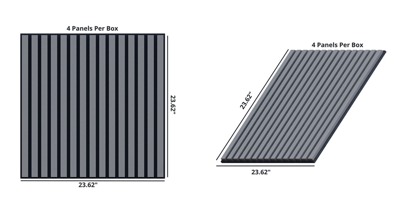 VW60 Acoustic Slat Panels - Grey Oak