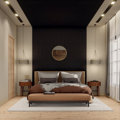 VW Acoustic Slat Panels - Black Oak