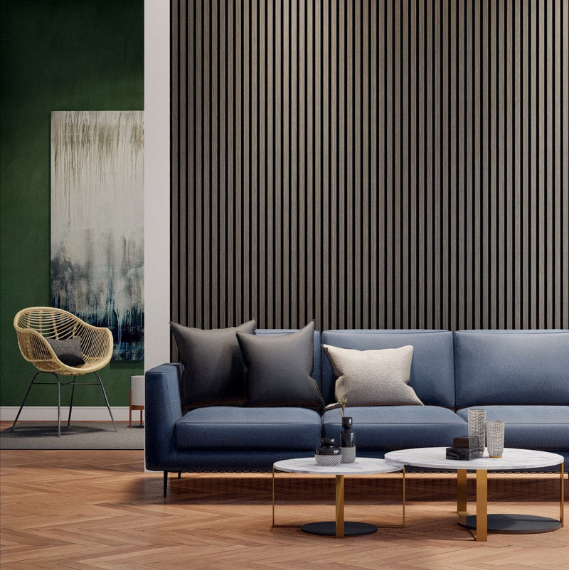 VW Acoustic Slat Panels - Grey Oak