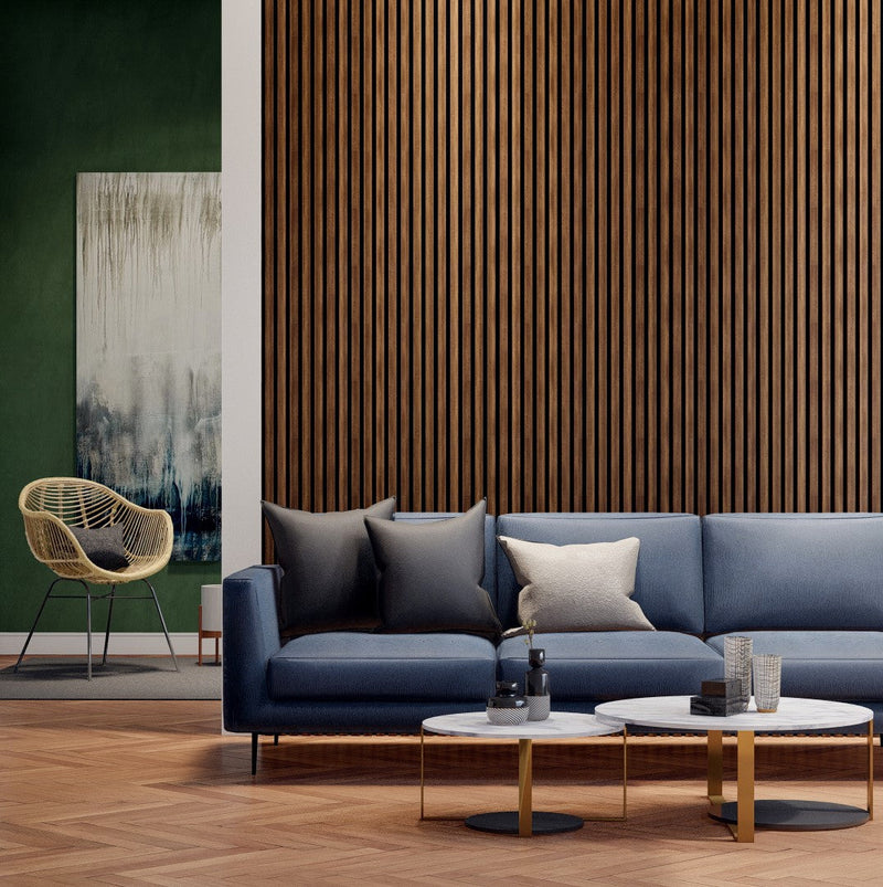 VW Acoustic Slat Panels - Walnut
