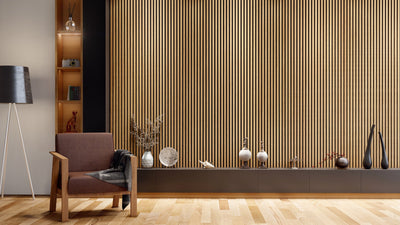 VW Acoustic Slat Panels - White Oak