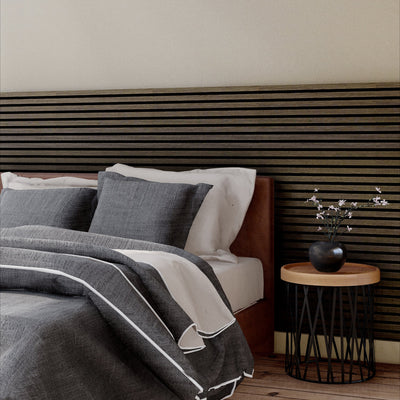 VW Acoustic Slat Panels - Smoked Oak